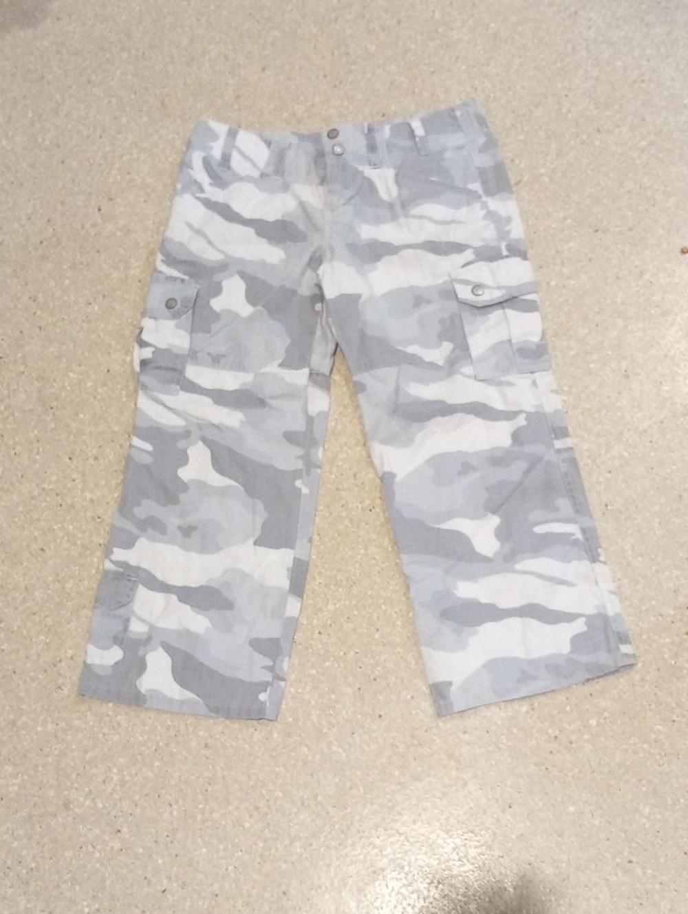 #777 "BeBop" Gray White Camo Cargo Pants